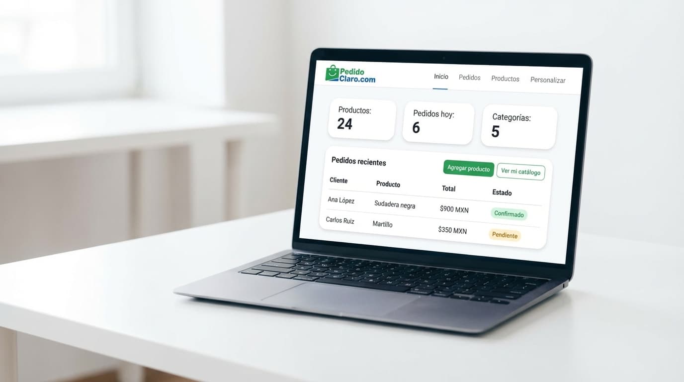 Panel de administración de productos y pedidos